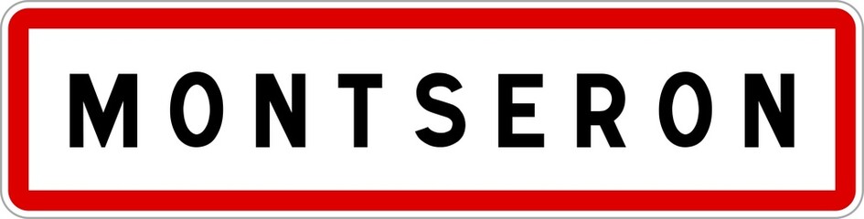 Panneau entrée ville agglomération Montseron / Town entrance sign Montseron