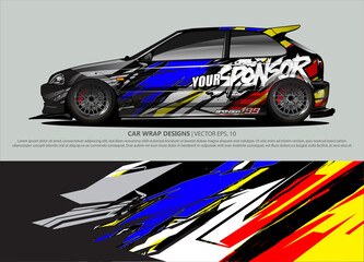 race car Livery for vehicle wrap design vector 
