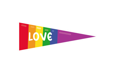 flat love flag design