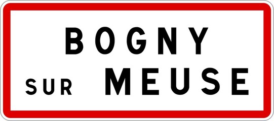 Panneau entrée ville agglomération Bogny-sur-Meuse / Town entrance sign Bogny-sur-Meuse