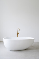 Naklejka na ściany i meble Empty classic bath in modern bathroom interior