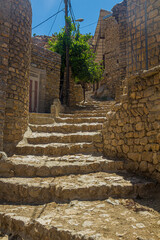 Steps in Palangan village in Kurdistan region, Iran