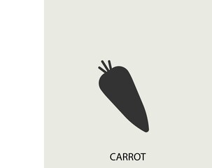 Carrot vector icon illustration sign