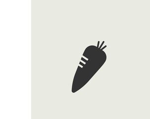 Carrot vector icon illustration sign