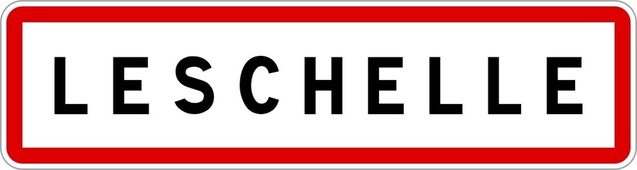 Panneau entrée ville agglomération Leschelle / Town entrance sign Leschelle