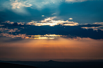 sunset over the sea