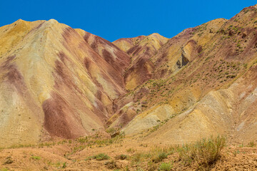 Multicolored rainbow Aladaglar mountains in Eastern Azerbaijan province, Iran