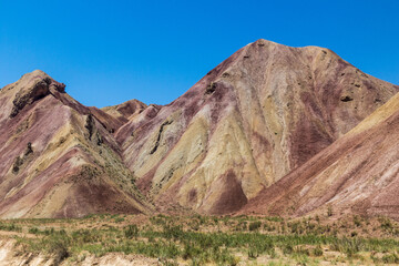 Multicolored rainbow Aladaglar mountains in Eastern Azerbaijan province, Iran