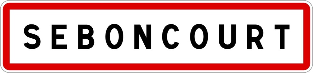 Panneau entrée ville agglomération Seboncourt / Town entrance sign Seboncourt