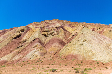 Fototapeta premium Multicolored rainbow Aladaglar mountains in Eastern Azerbaijan province, Iran