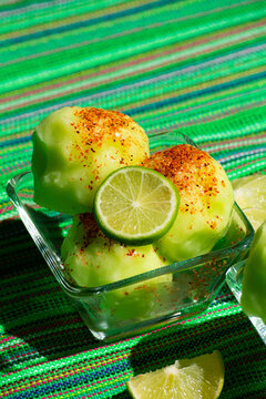 Typical and traditional Mexican lemon snow. Mexican dessert. mexican ice cream