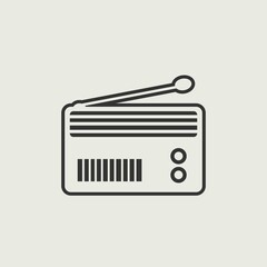 Radio vector icon illustration sign