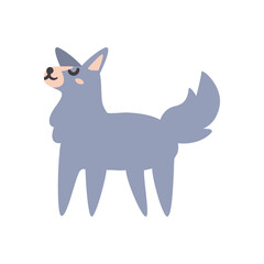 gray wolf doodle