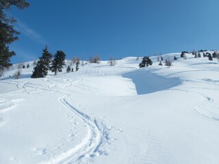 Fototapeta na wymiar winter landscape in raurisertal in austrian alps