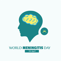 Vector for World Meningitis Day. Flat image. simple and elegant illustration