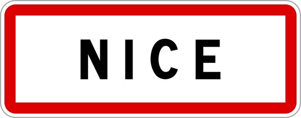Panneau entrée ville agglomération Nice / Town entrance sign Nice