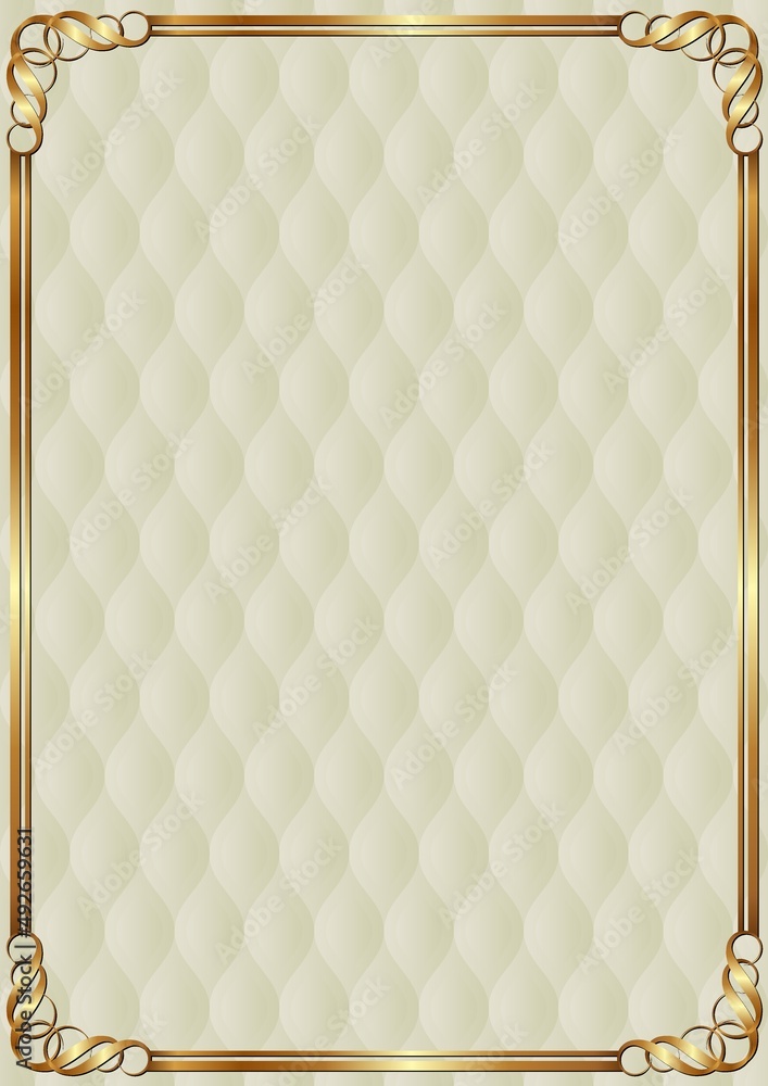 Wall mural vintage background with golden frame