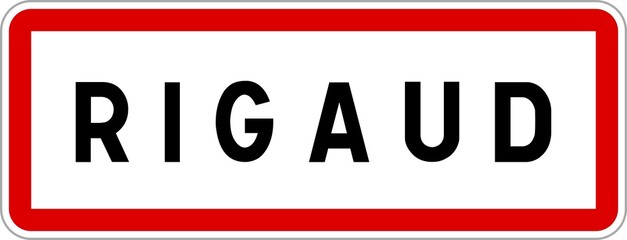 Panneau entrée ville agglomération Rigaud / Town entrance sign Rigaud