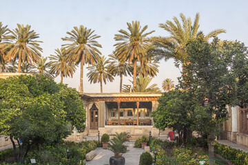 Courtyard of Zinat Al-Molk Historical House in Shiraz, Iran.
