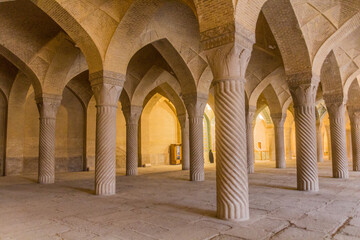 Fototapeta na wymiar Vaults of Vakil mosque in Shiraz, Iran.
