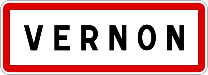 Panneau entrée ville agglomération Vernon / Town entrance sign Vernon