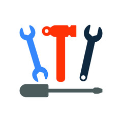 Hammer, repair, tools icon. Editable vector graphics.