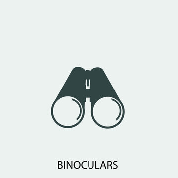 Binoculars  vector icon illustration sign