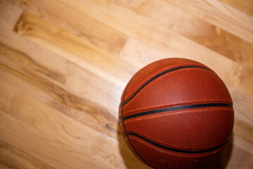 basketball on wood