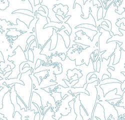 Earth tone Repeat Floral Fluid Paint Pattern. Pastel Seamless Acrylic Vector Texture. White Seamless Aqua Graphic Print.  Repeat Modern Vector Wave. Repeat Wallpaper.