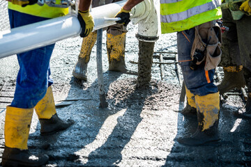 Bauarbeiten bei Betonarbeiten 