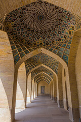 Archway of Nasir al Mulk Mosque in Shiraz, Iran