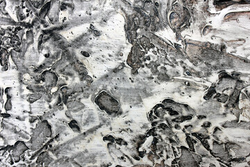 Abstract acrylic painting on canvas. Imitation of dirty surface, grunge background. Fragment of artwork. Modern art concept.