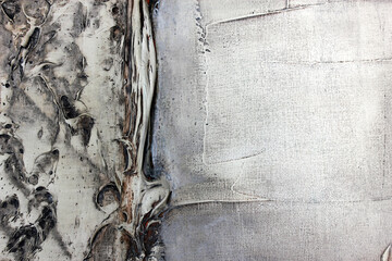 Abstract acrylic painting on canvas. Imitation of dirty surface, grunge background. Fragment of artwork. Modern art concept.