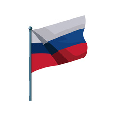 flat russia flag illustration