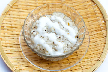 Sweet millet with coconut milk