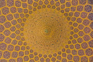 Dome of Sheikh Lotfollah Mosque in Isfahan, Iran