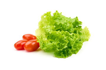 Salad leaf. Lettuce, isolated on white background. High resolution image.