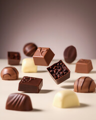 food photography. assorty chocolate sweet candy. Candy cover