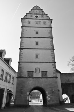 Stadttor Hohn Gate in der Hohnstraße in Bad Neustadt an der Saale, Bayern, Deutschland