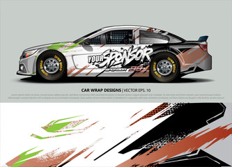 rally car livery design vector. abstract race style background for vehicle vinyl sticker wrap