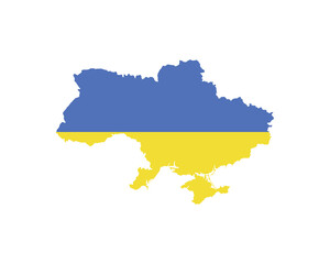 Territory of ukraine on isolated white color. Vector illustration