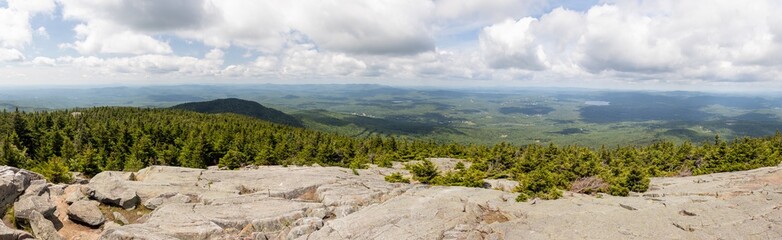 Panoramic view from the top of Mount Kearsarge, New Hampshire, USA