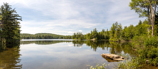 Beautiful landscape view of Smith Pond, New Hampshire, USA
