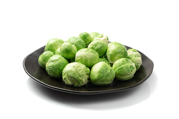 Brussels Sprouts Isolated, Brassica Oleracea Cabbage