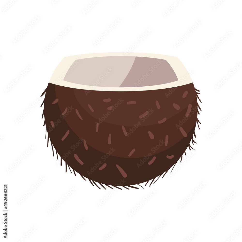 Poster flat coconut drink illustration