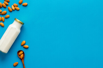 Almond nuts vegan milk - non dairy diet nutrition