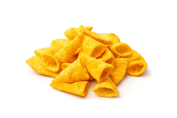 Corn Cone Isolated, Puffs with Spices