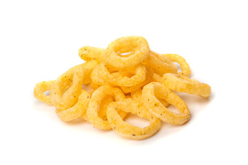 Corn Rings Isolated, Puffs with Spices