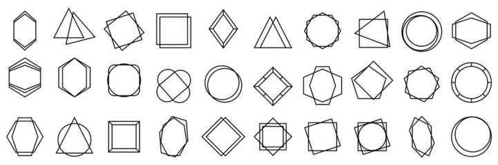 Geometric frames for decoration.