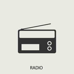 radio vector icon illustration sign 